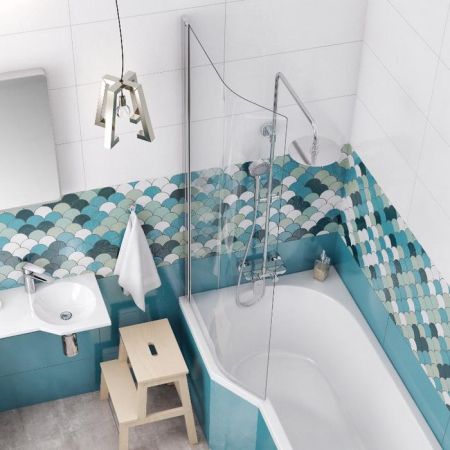 Шторка для ванны EXCELLENT Be Spot 75 см (хром) левая, артикул KAEX.2309.750.LE