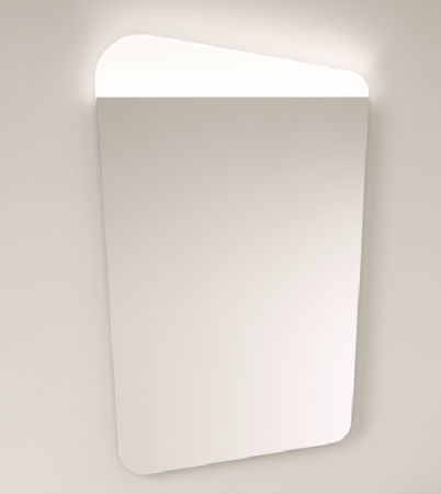 BurgBad Badu Зеркало 590х955х25 мм с lED подсветкой, каркас аллюминий, цвет K0545 корица, артикул SIIS059LK0545