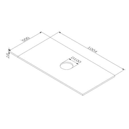 M8FST1000OF Func, Столешница, 100 см, цвет дерево текстурир-ое, артикул M8FST1000OF