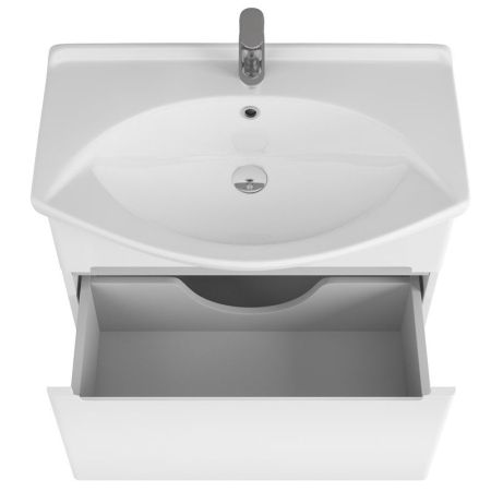 Тумба под раковину Owl 1975 Lagerta 75 OW08.02.00 подвесная Белая, артикул OW08.02.00