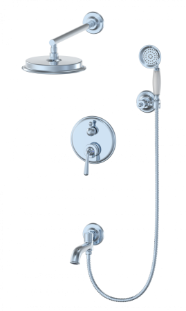 Душевая система встраиваемая WONZON & WOGHAND STEAM, Хром (WW-88939008-CR), артикул WW-88939008-CR