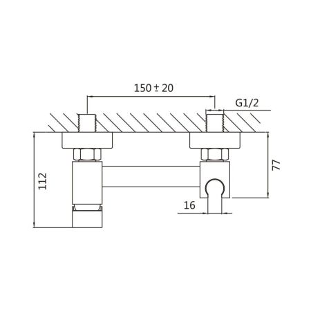 Гигиенический душ со смесителем Raffine F237L, сатин