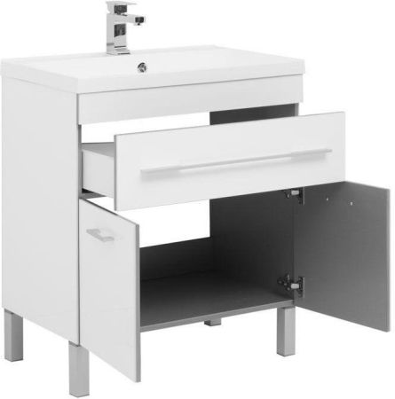 Тумба с раковиной Aquanet Верона 75 белый (напольная 1 ящик 2 дверцы), артикул 00287670