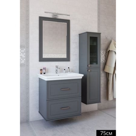 Шкаф пенал Sanflor Модена 34 R С02732 Серый