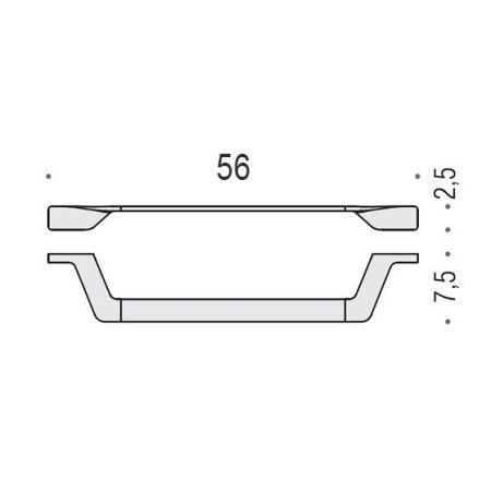Colombo Alize Полотенцедержатель 56 см, цвет: хром, артикул B2510.CR