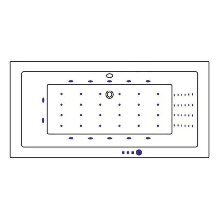 Ванна EXCELLENT Savia Duo 170x80 "NANO" (хром)