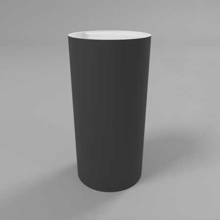 Умывальник WHITECROSS Pantheon D=43 (черный/белый мат) иск. камень