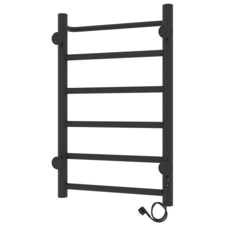 Полотенцесушитель электро "Прайм ЧКЧ П6 400*600", черный матовый, левый