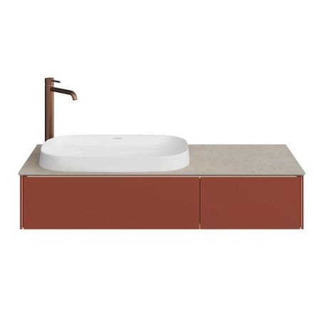 Тумба MAGICA подвесная 120, 2 ящика, венецианский красный матовый, артикул MA.120.2\VR.M