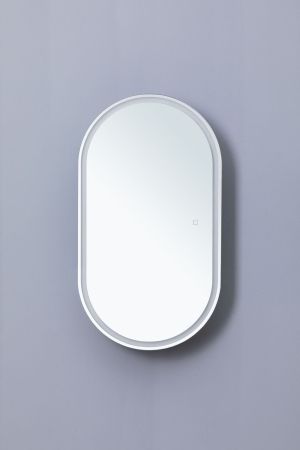 Зеркальный шкаф Aquanet Монте 50 белый, с LED подсветкой, артикул 00344787