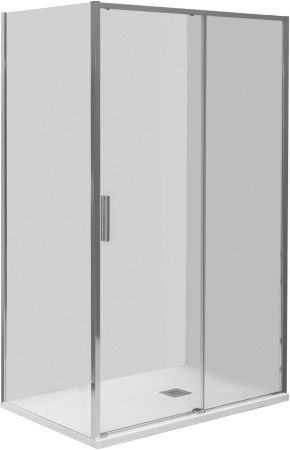 Боковая стенка Aquanet Pleasure Evo 800 AE65-F80-CT профиль хром, стекло прозрачное Боковая стенка Aquanet Pleasure Evo 800 AE65-F80-CT профиль хром, стекло прозрачное