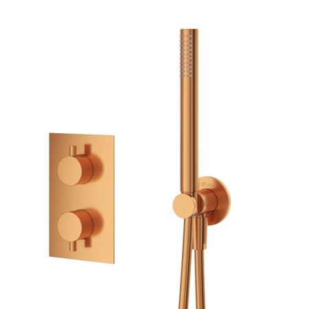 Душевая система термостатическая с переключателем для верхнего и ручного душа CEZARES LEAF-DSIP-T-25, артикул LEAF-DSIP-T-25-SR