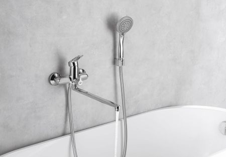 Смеситель для ванны с длинным изливом AQUATEK AQ1042CR ВЕГА, артикул AQ1042CR