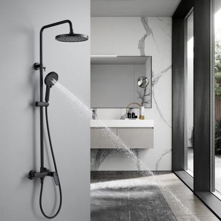 Душевая система Shevanik S4336H, черный