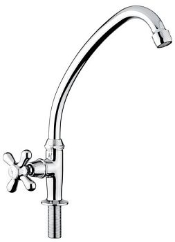 Emmevi Deco Classic, одновентильный кран для фильтра (поворотный излив 18 см), цвет хром