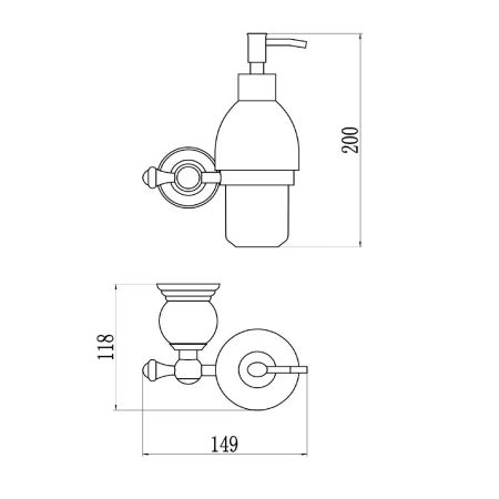 Дозатор жидкого мыла Savol S-005731B, золото, артикул S-005731B