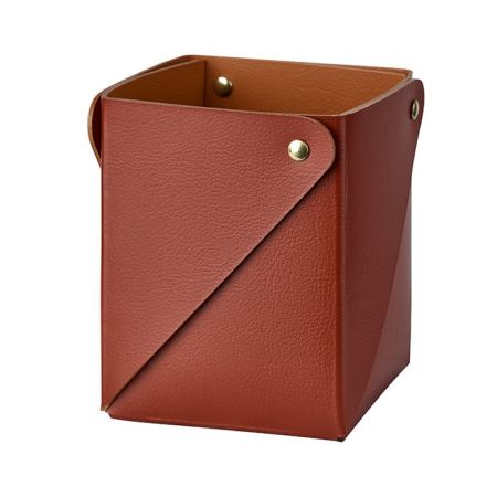 ADJ Коробочка MIU для чайных пакетов, 7x7xH8 см., цвет: бордо/коньяк, артикул 0055.30/09