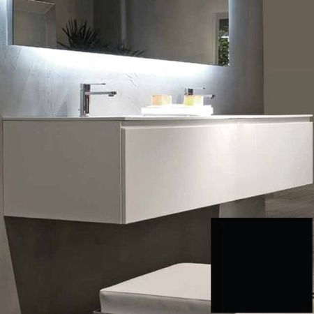 Тумба с раковиной SanVit Флай 75 kfly2075 в цвете Ral подвесная Черный глянец, артикул kfly2075