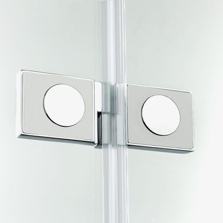 Душевое ограждение NEW TRENDY NEW RENOMA R 90x100x195 D-0114A/D-0085B (хром), артикул D-0114A/D-0085B