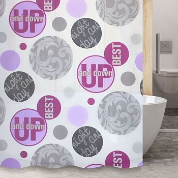 Штора для ванной комнаты Savol S-8PEVA02, круги