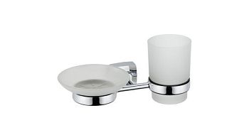 Стакан для зубных щеток с мыльницей Fixsen Kvadro FX-61306+08 Хром