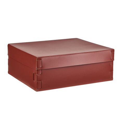 ADJ Коробка Snob, 36x30xH13,5 см., цвет: бордо/коньяк, артикул 3630.30/09