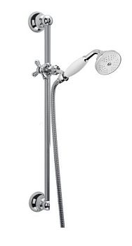 Fiore Shower, душевая штанга h64 см, с набором для душа: 1-режимный ручной душ c керамической накладкой, шланг 150 см, цвет хром