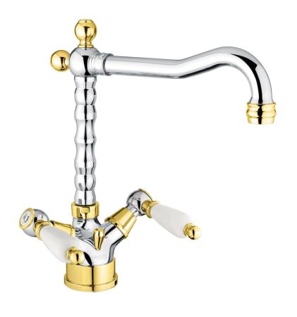 Смеситель для раковины Fiore COLONIALE 02CO0625, хром/золото, артикул 02CO0625
