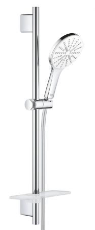 Душевой гарнитур GROHE Rainshower SmartActive 130, 3 вида струй, белая луна (26577LS0), артикул 26577LS0