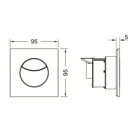 TECEflushpoint, Панель смыва, 2 клавиши, квадратная хром матовый, артикул 9240980
