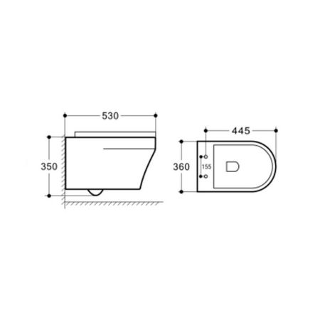 Унитаз Vincea VT1-27 подвесной Белый с сиденьем Микролифт, артикул VT1-27