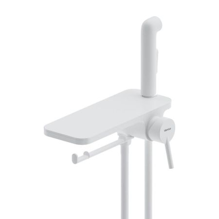 773500200 Jupiter, монтируемый в стену смеситель с гиг душем и полкой, белый, шт, артикул 773500200