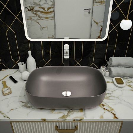 Раковина чаша Maretti FL13NS66-985, серая, артикул FL13NS66-985