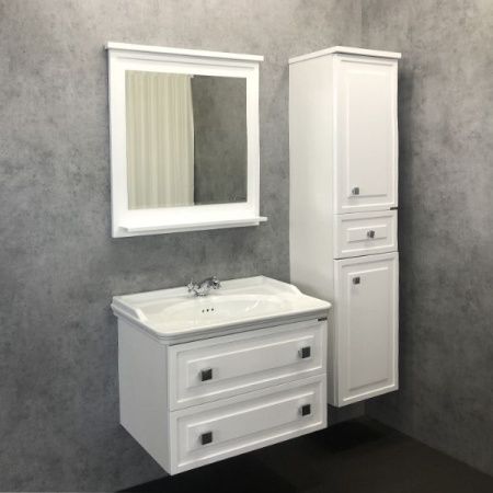 Тумба с раковиной Comforty Феррара 80 4151060 подвесная Белая Тумба с раковиной Comforty Феррара 80 4151060 подвесная Белая