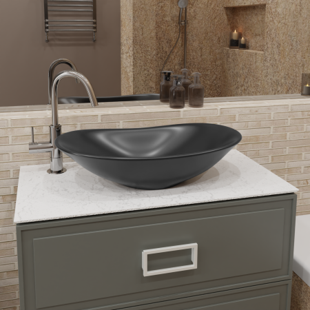 Раковина VOLTERRA с установкой на столешницу овальной формы 700-059B, артикул 700-059B