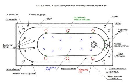 Акриловая ванна Aquanet Lotos 170x75, артикул 00309624