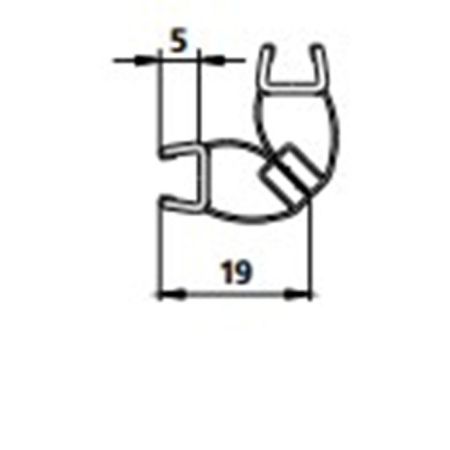 Kermi Магнитный профиль 2000мм  для двери откр.наружу