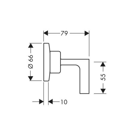AX Citterio Встраиваемый запорный вентиль, ½’ или ¾ (внешняя часть), цвет: хром, артикул 39960000