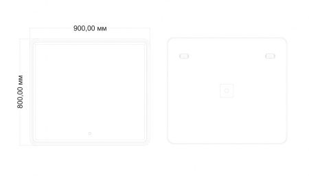 Зеркало с подсветкой ART&MAX TITO AM-Tit-900-800-DS-F, артикул AM-Tit-900-800-DS-F