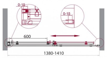 Душевая дверь BelBagno ACQUA-BF-1-150-C-Cr