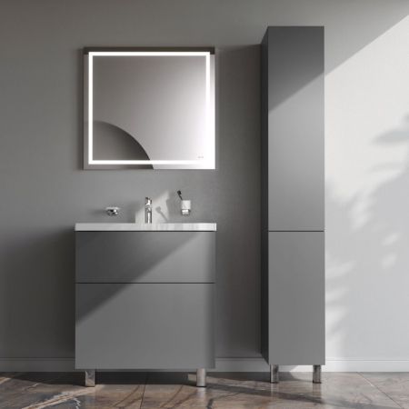 M90FSX07522GM32 GEM, База под раковину, напольная, 75 см, 2 ящика push-to-open, графит матовый, артикул M90FSX07522GM32