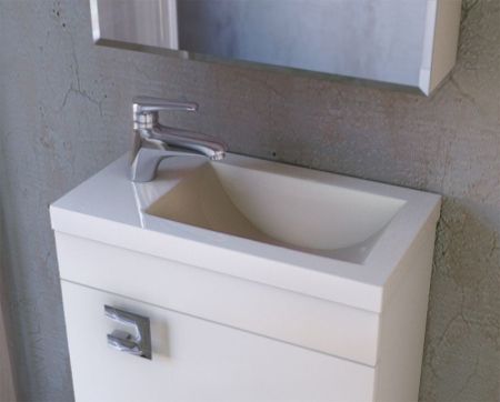 Тумба под раковину Raval Kub 40 подвесная Белая