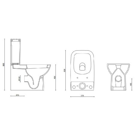 Унитаз компакт GURAL Mare с Soft Close MA06KLZ00&MA02RZV00