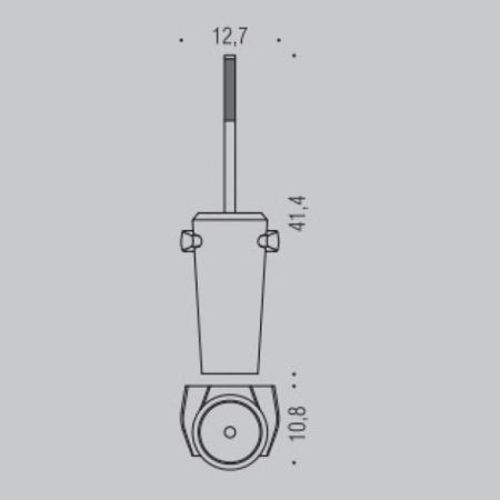 Colombo Road Ёршик подвесной, цвет: хром/карбон/матовое стекло, артикул B8007.CRQ-VAN