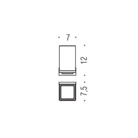 Colombo Look Стакан, цвет: хром/матовое стекло, артикул B1652-VAN