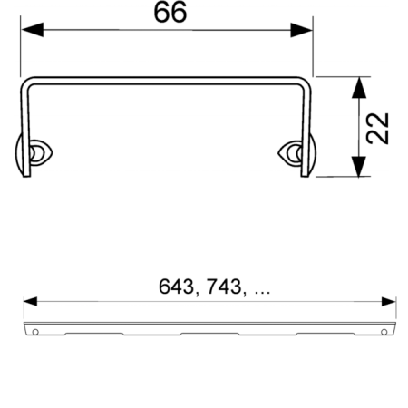 Решетка "lines", 900 мм, нерж. сталь., артикул 600920