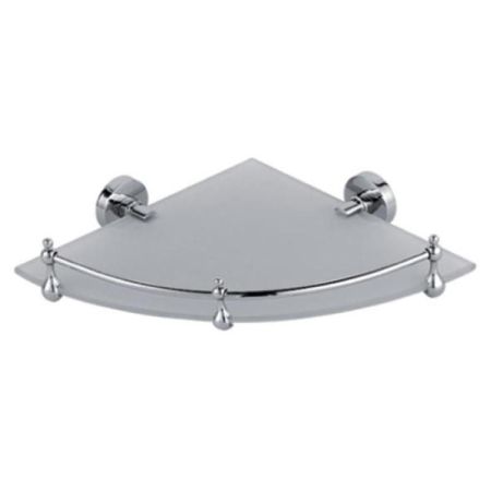 Полка стеклянная угловая D-Lin D264100, хром, артикул D264100