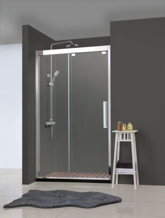 Душевая дверь Bravat Stream 120 BD120.4103S профиль Хром стекло прозрачное, артикул BD120.4103S