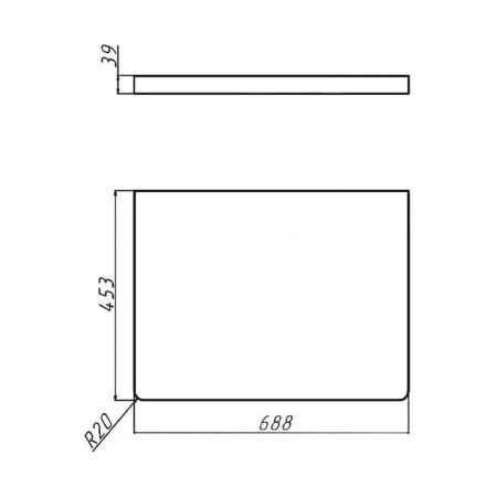 Столешница Velvex Klaufs 70, дуб французский, артикул st.KLA.70 дуб французский
