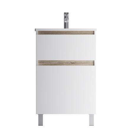 M85AFSX0552WG X-Joy, База под раковину, напольная, 55 см, 2 ящика, белый глянец, артикул M85AFSX0552WG